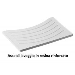 Lavandino per Esterno 60x50 Lavatoio con Mobile in Resina da Terrazzo Lavanderia