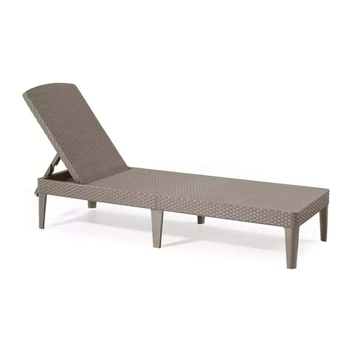 Lettino Prendisole in Resina Spiaggia Piscina Giardino Relax Cappuccino Sdraio