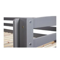 2 Letti Singoli a Castello per Materasso 90x200 Rete a Doghe Cameretta Bambini
