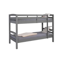 2 Letti Singoli a Castello per Materasso 90x200 Rete a Doghe Cameretta Bambini