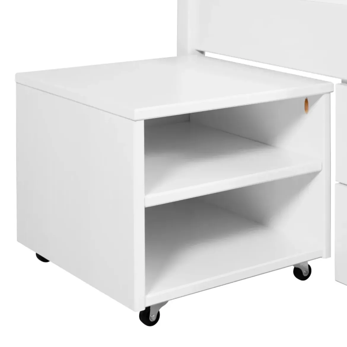 Letto alla Francese 140x200 cm in Legno Bianco con Cassetti Comodino
