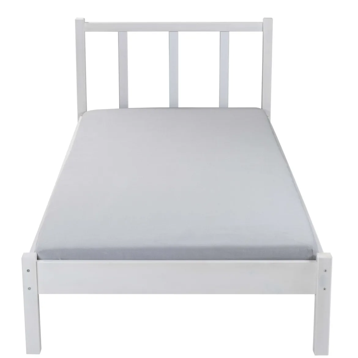 Letto Singolo da Cameretta 90x200 senza Doghe Bianco