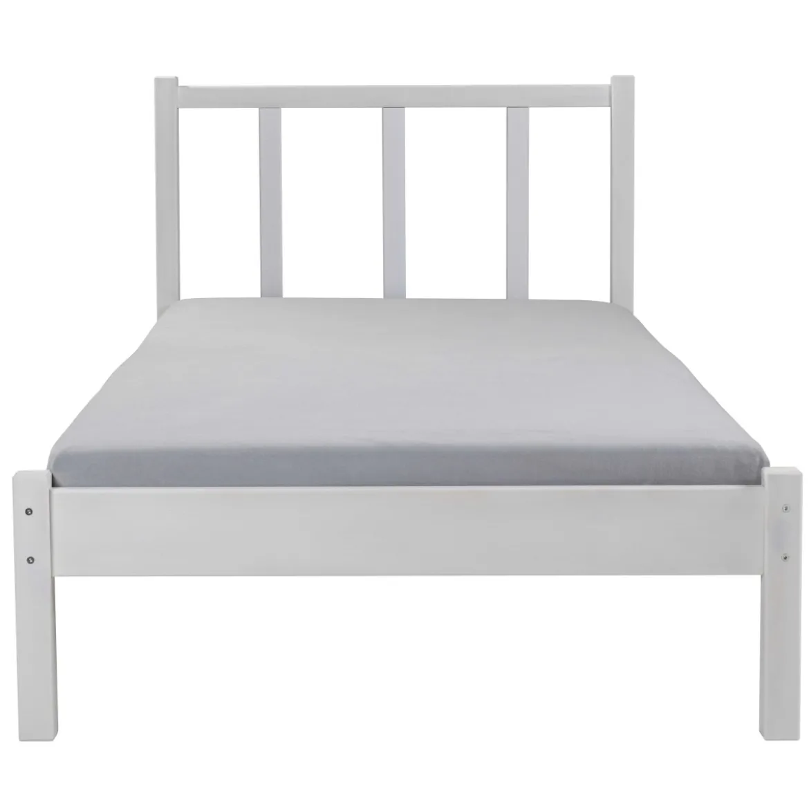 Letto Singolo da Cameretta 90x200 senza Doghe Bianco