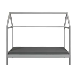 Letto singolo 90x200 cm Bianco con Tetto Doghe