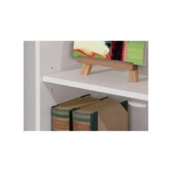 Libreria in Legno 60 Bianca Alta 180 Stretta Scaffali Ripiani Ufficio Moderna