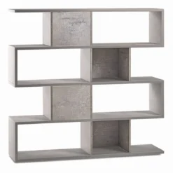 Libreria Modulare Giorno Cemento Moderna Mensole Scaffale Ufficio Studio