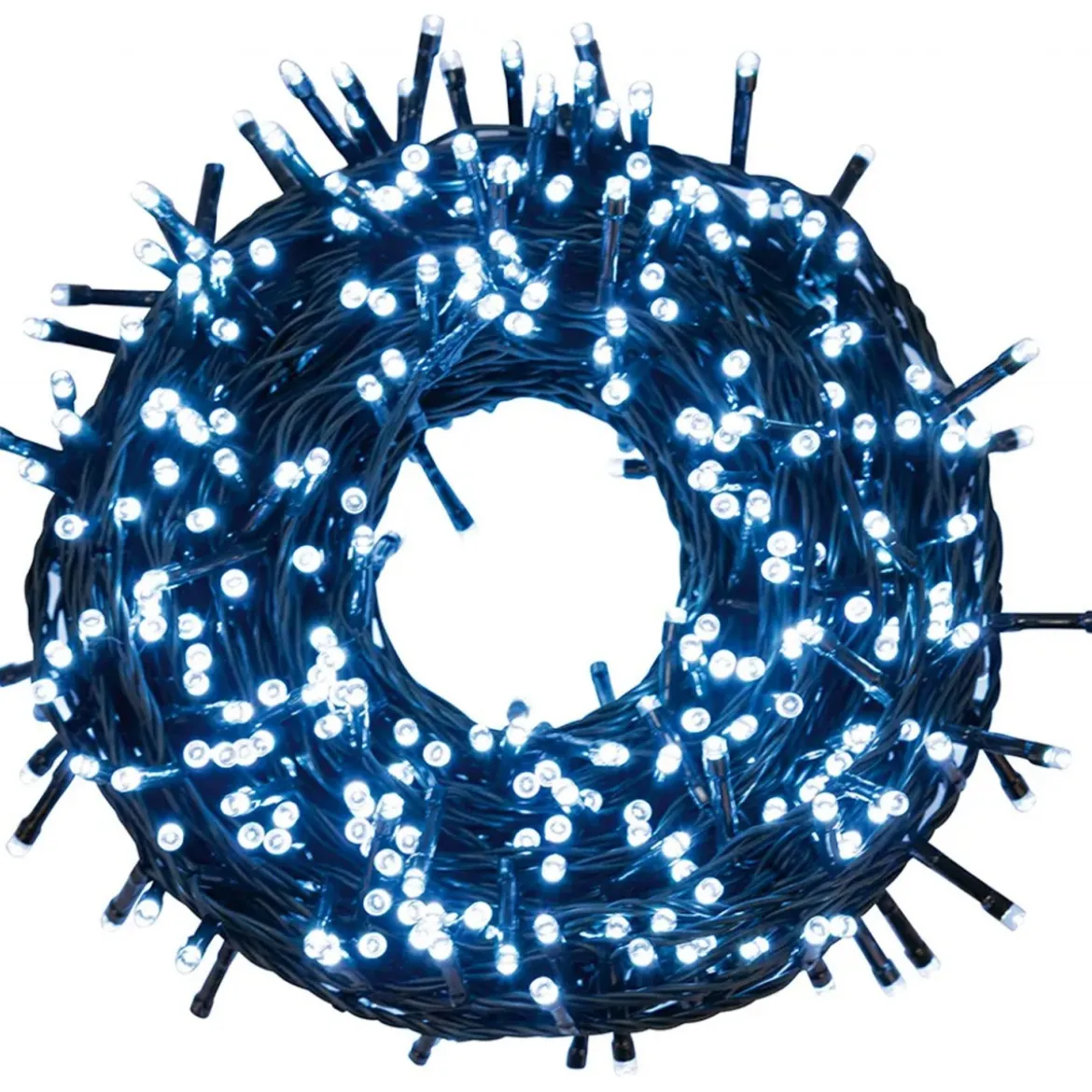 Lucine di Natale con 500 Led Bianco Freddo Cavo 22,5 mt Illuminazione