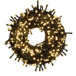 Lucine di Natale Filo di 13,5 mt Decorazione con 300 Led Luce Bianco Caldo