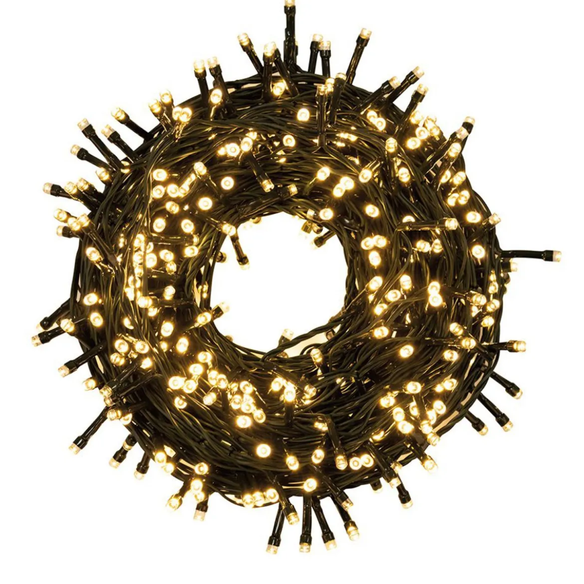 Lucine di Natale Filo di 13,5 mt Decorazione con 300 Led Luce Bianco Caldo