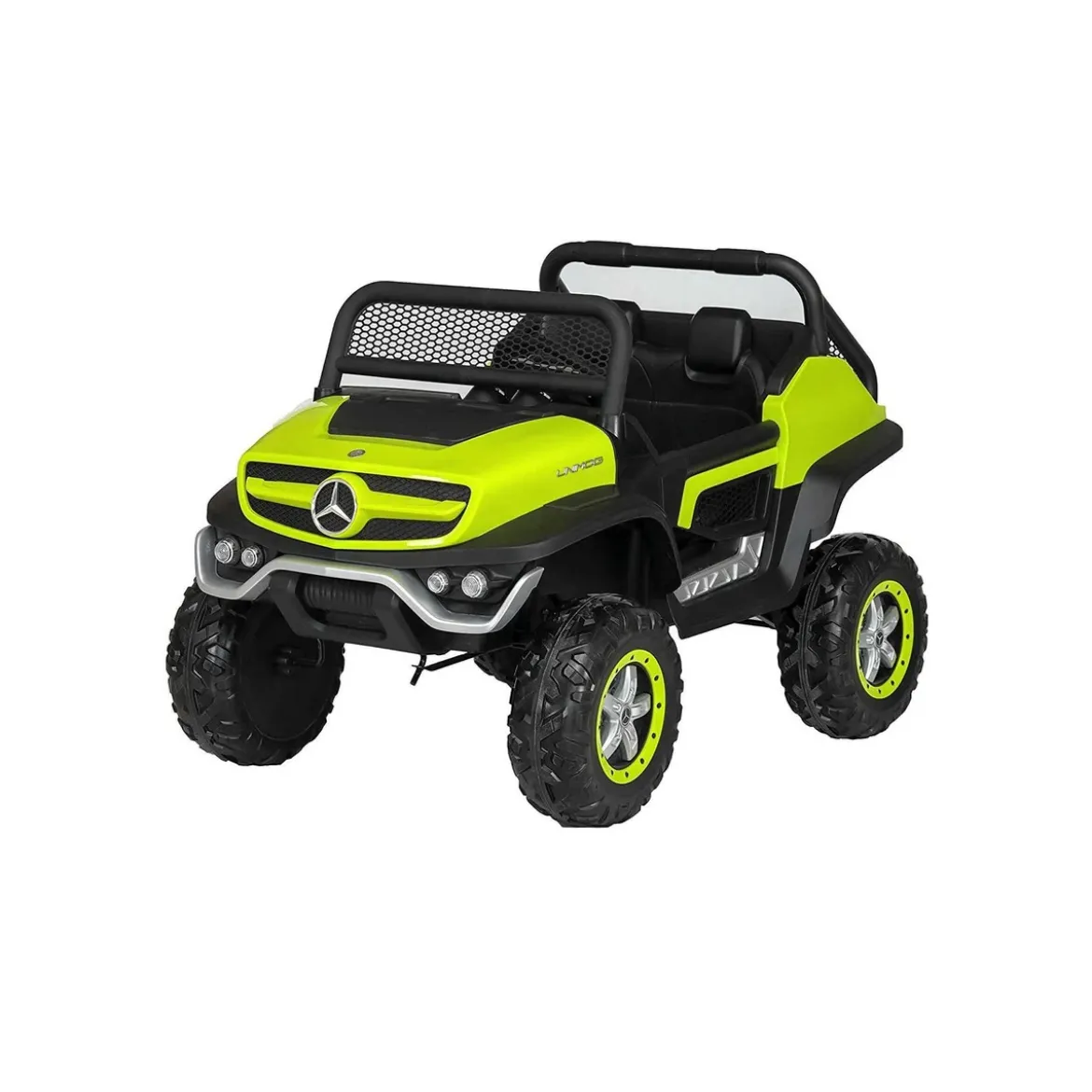Macchina Elettrica per Bambini Mercedes Unimog Fuori Strada Verde