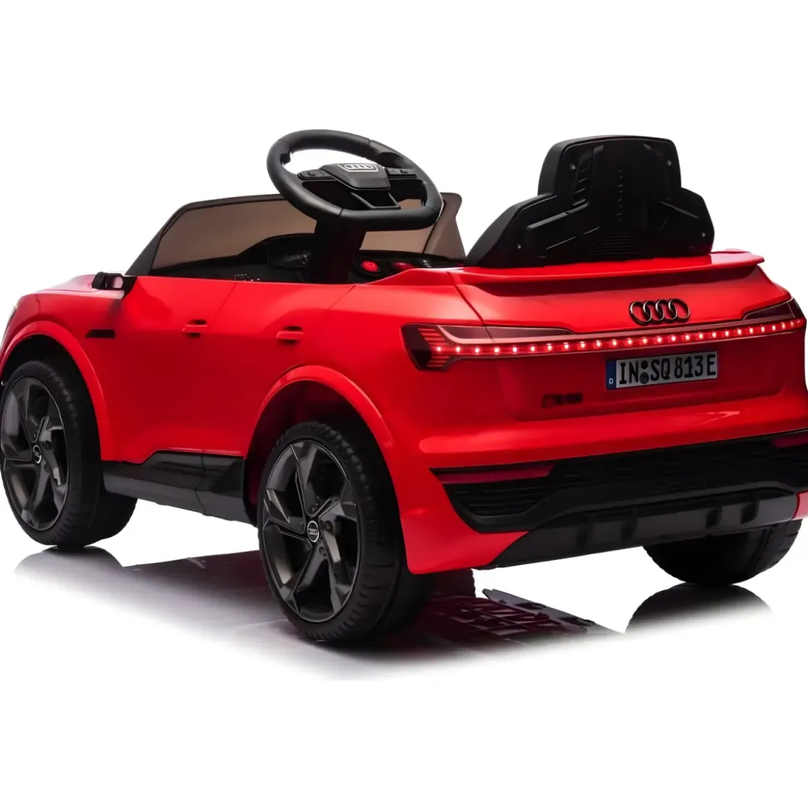 Macchina Elettrica per Bambini Audi Q8 Rosso Luci LED e Telecomando