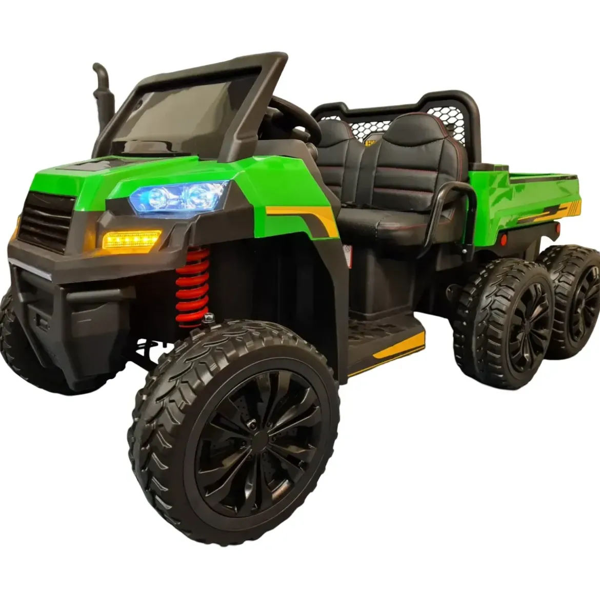 Macchina Elettrica per Bambini Gator Jeep Farmer Verde 6x6 con 2 Posti