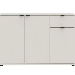 Madia 3 Ante 1 Cassetto Credenza Salvaspazio Beige Cashmere Soggiorno