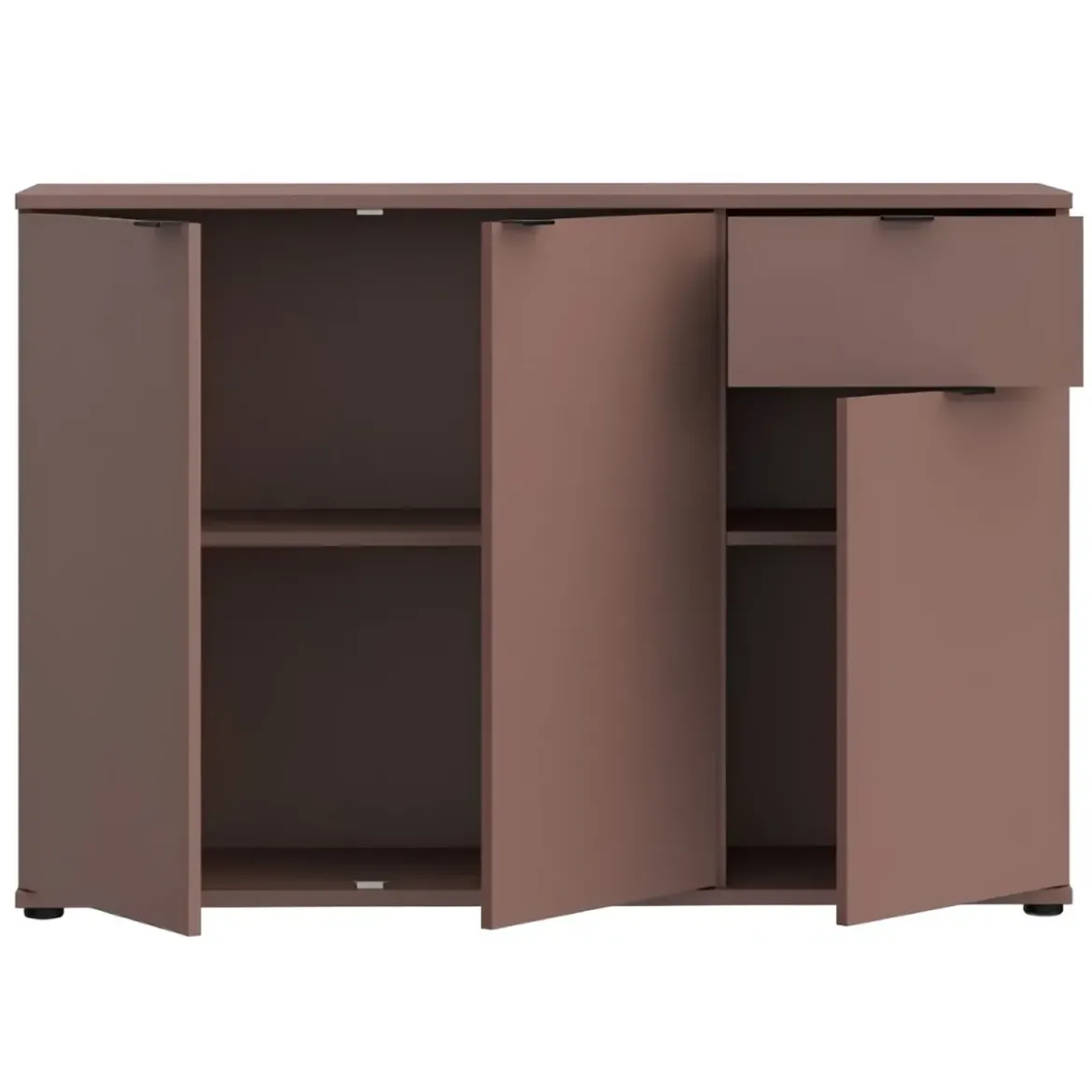 Madia 3 Ante 1 Cassetto Credenza Salvaspazio Terracotta per Soggiorno