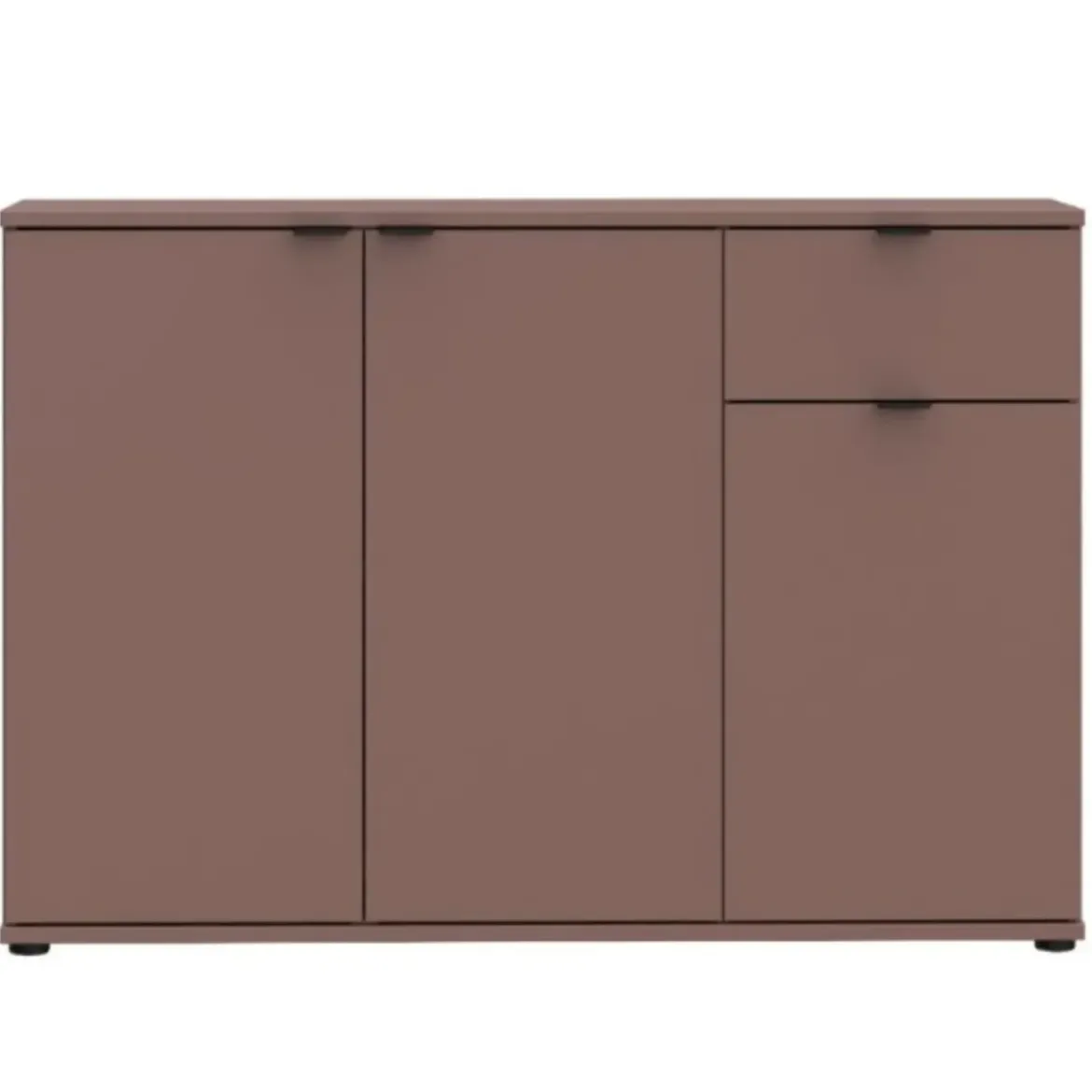 Madia 3 Ante 1 Cassetto Credenza Salvaspazio Terracotta per Soggiorno