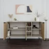 Madia Moderna 3 Ante Credenza da Soggiorno con Vani Rovere