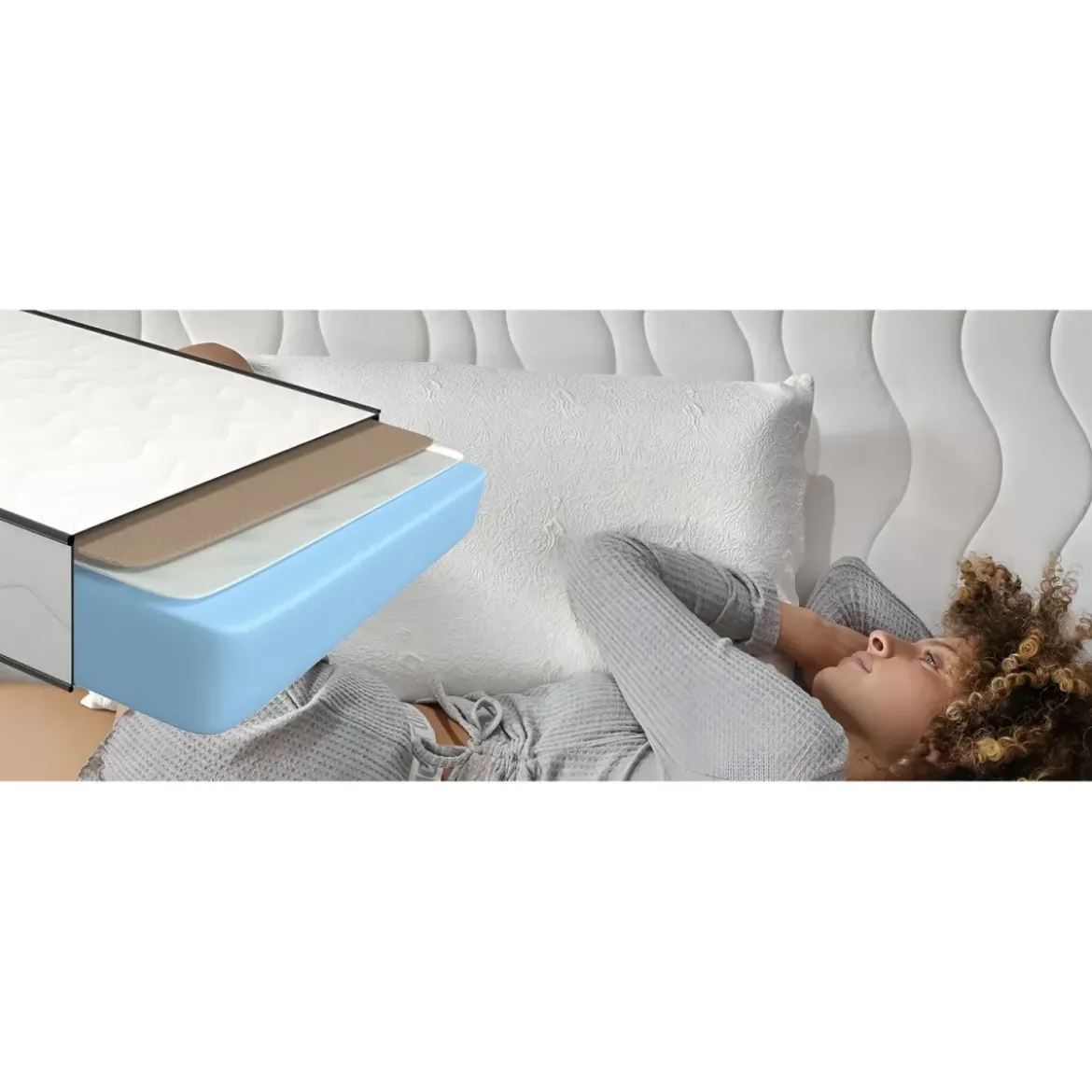 Materasso Waterfoam Una Piazza e Mezza 120x200 cm h12 cm Ortopedico