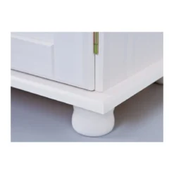 Mobile Alto 3 Ante Cassetti Bianco Credenza Vetrina da Soggiorno Cucina Rustico