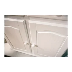 Mobile Alto 2 Ante Cassetti Bianco Credenza Vetrina da Soggiorno Cucina Rustico