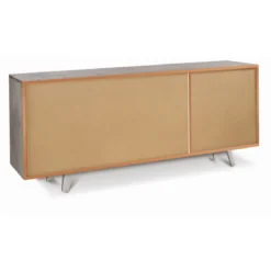 Mobile Armadio 3 Ante Grigio Cemento Marmo Contenitore Soggiorno Credenza