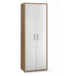 Mobile Armadio in Legno 2 Ante 200 Noce Bianco Multiuso Ufficio Camera