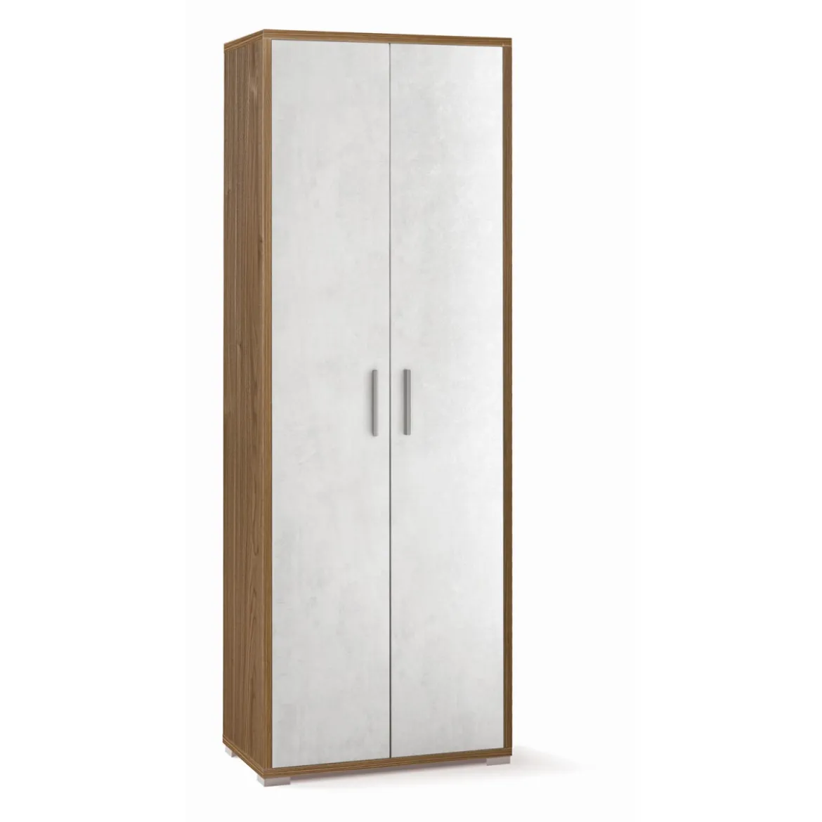 Mobile Armadio in Legno 2 Ante 200 Noce Bianco Multiuso Ufficio Camera