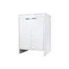 Mobile Bagno 60x50x85 cm PVC 2 Ante Bianco Lavanderia
