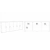 Mobile Basso Bianco Nero Legno Armadio 6 Ante 200 TV Moderno Credenza