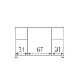 Mobile Credenza 2 Ante 4 Cassetti Grigio Cemento Beton Madia Contenitore Salotto