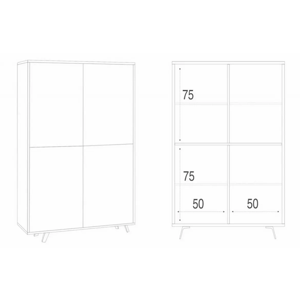 Mobile Credenza 4 Ante Cemento Marmo Madia Buffet Armadio Dispensa Piattaia