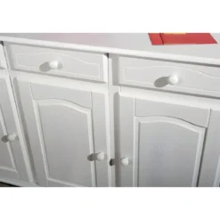 Mobile Credenza Bianco 3 Ante Cassetti Shabby Buffet Dispensa Soggiorno Cucina
