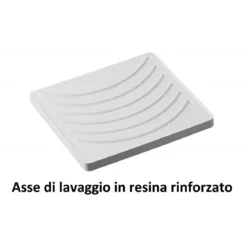 Mobile Lavatoio 45x50 cm in Legno Lavandino con Sifone da Lavanderia