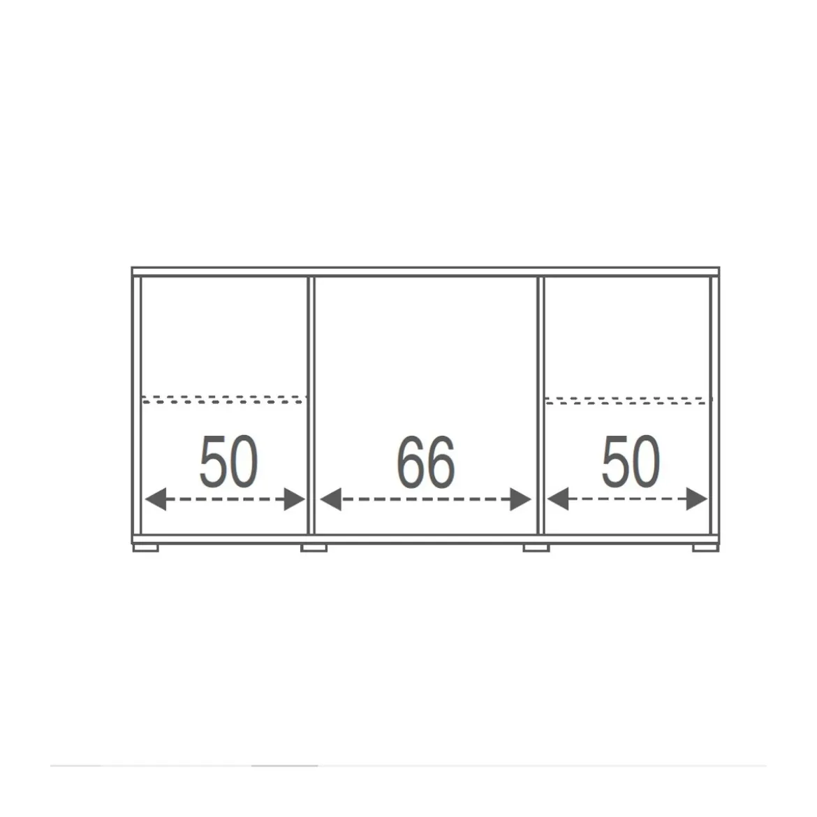 Mobile Madia 2 Ante 4 Cassetti Grigio Contenitore Buffet Credenza Tv Soggiorno
