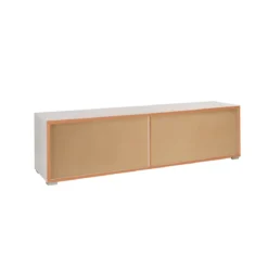 Mobile Moderno Porta TV 180 Ossido Bianco con 4 Cassetti Soggiorno Basso Parete