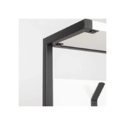 Mobile Scaffale Ingresso Bianco con Appendiabiti 78x30x182 cm
