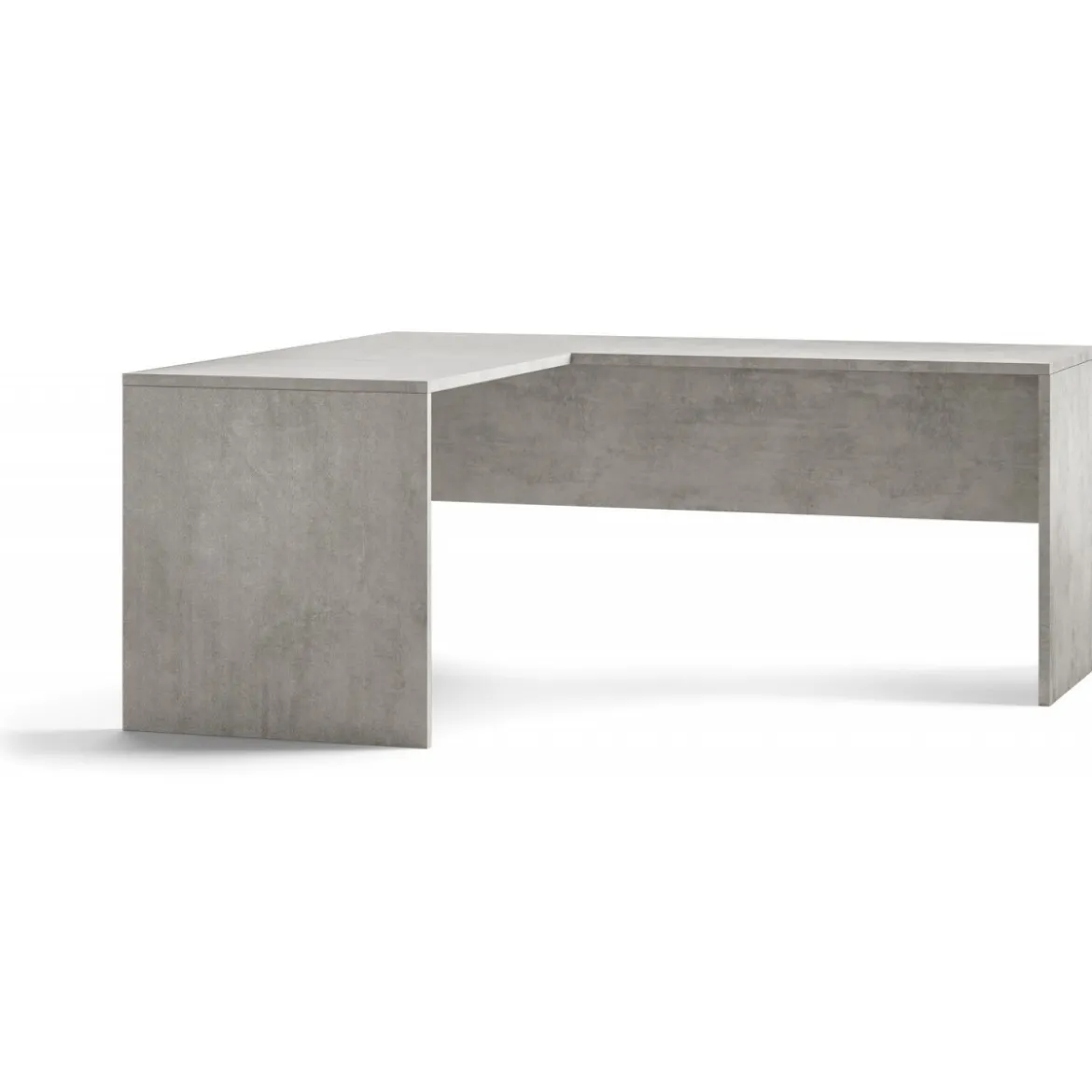 Mobile Scrivania 160x150 cm Sinistra Cemento Moderna ad Angolo Ufficio