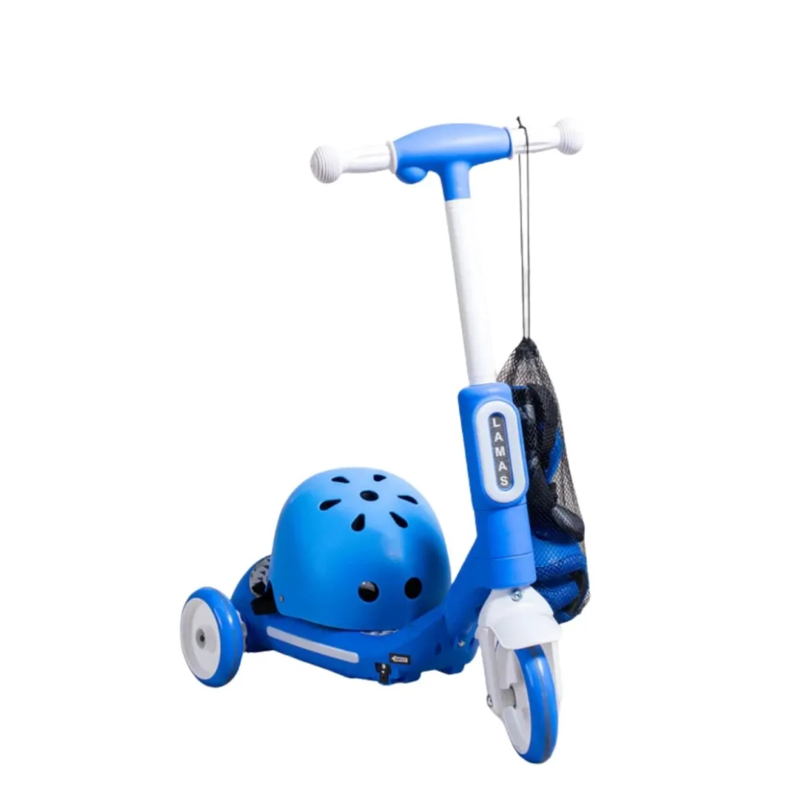 Monopattino Elettrico per Bambini Blu Deluxe con Protezioni