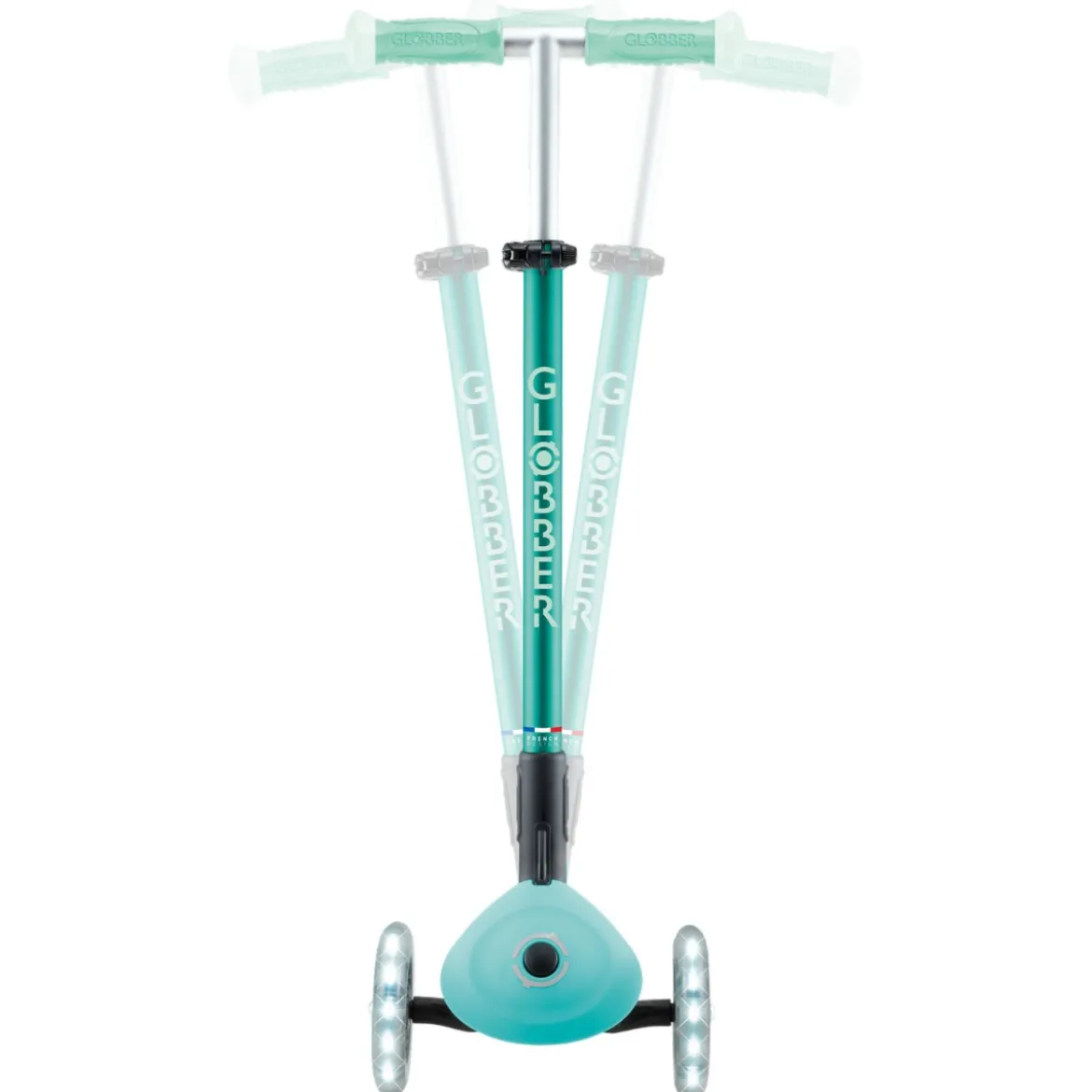 Monopattino per Bambini a 3 Ruote Verde Menta Ruote LED Regolabile