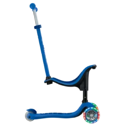 Monopattino per Bambini 3 in 1 Blu Navy Regolabile 50 kg Ruote LED