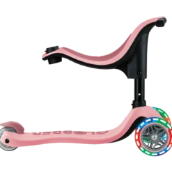 Monopattino per Bambini 3 in 1 Rosa Pastello Regolabile 50 kg Ruote LED