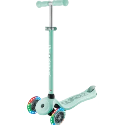 Monopattino per Bambini 3 in 1 Verde Menta Regolabile 50 kg Ruote LED
