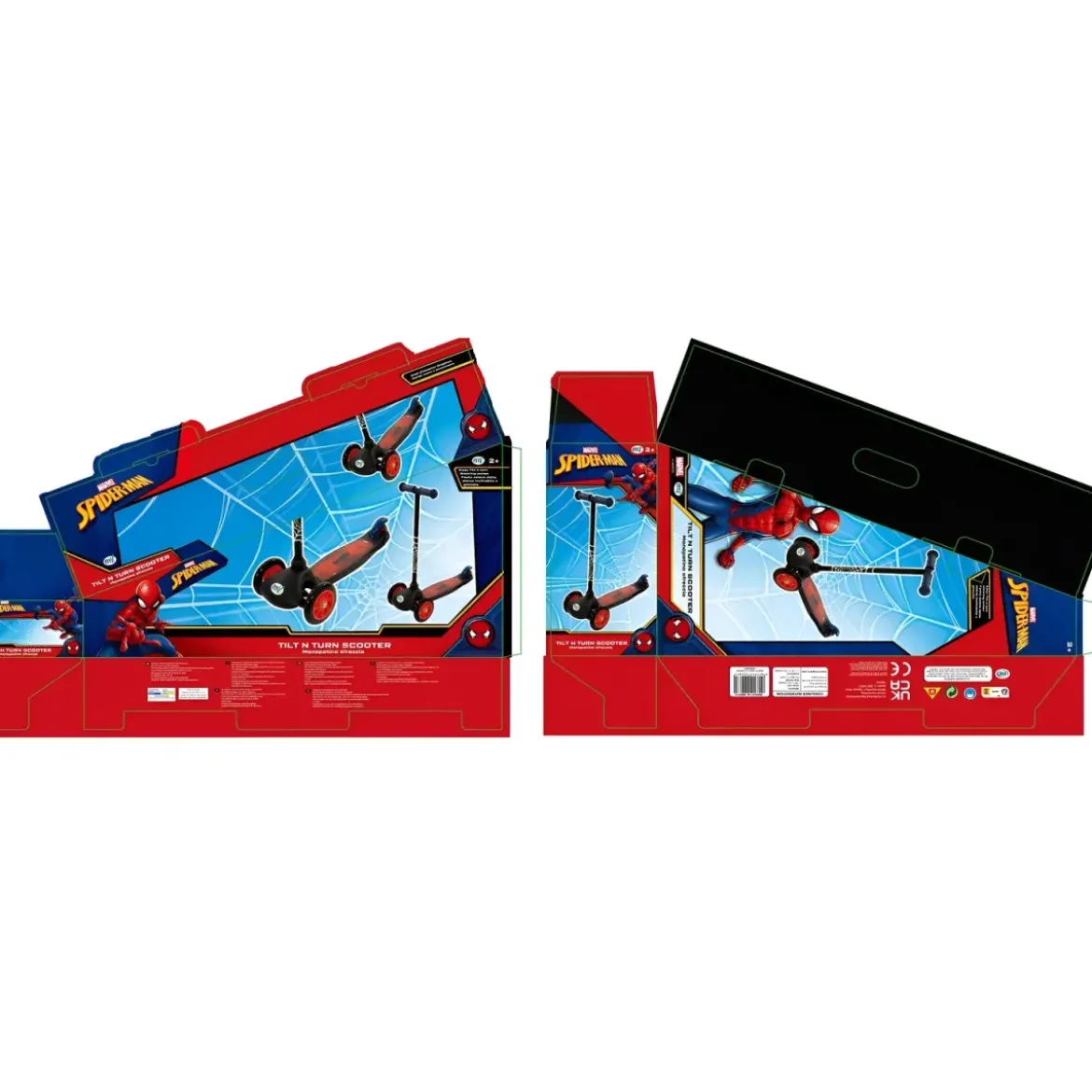 Monopattino per Bambini 3 Ruote Spiderman Marvel Manubrio Regolabile