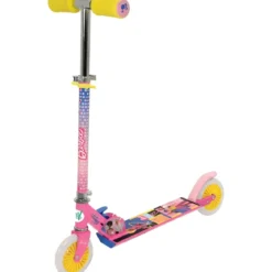 Monopattino Pieghevole Bambini Barbie 2 Ruote Manubrio Regolabile