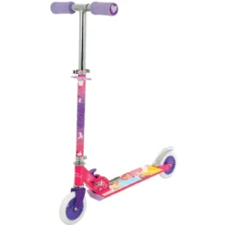 Monopattino Pieghevole Bambini Principesse 2 Ruote Manubrio Regolabile