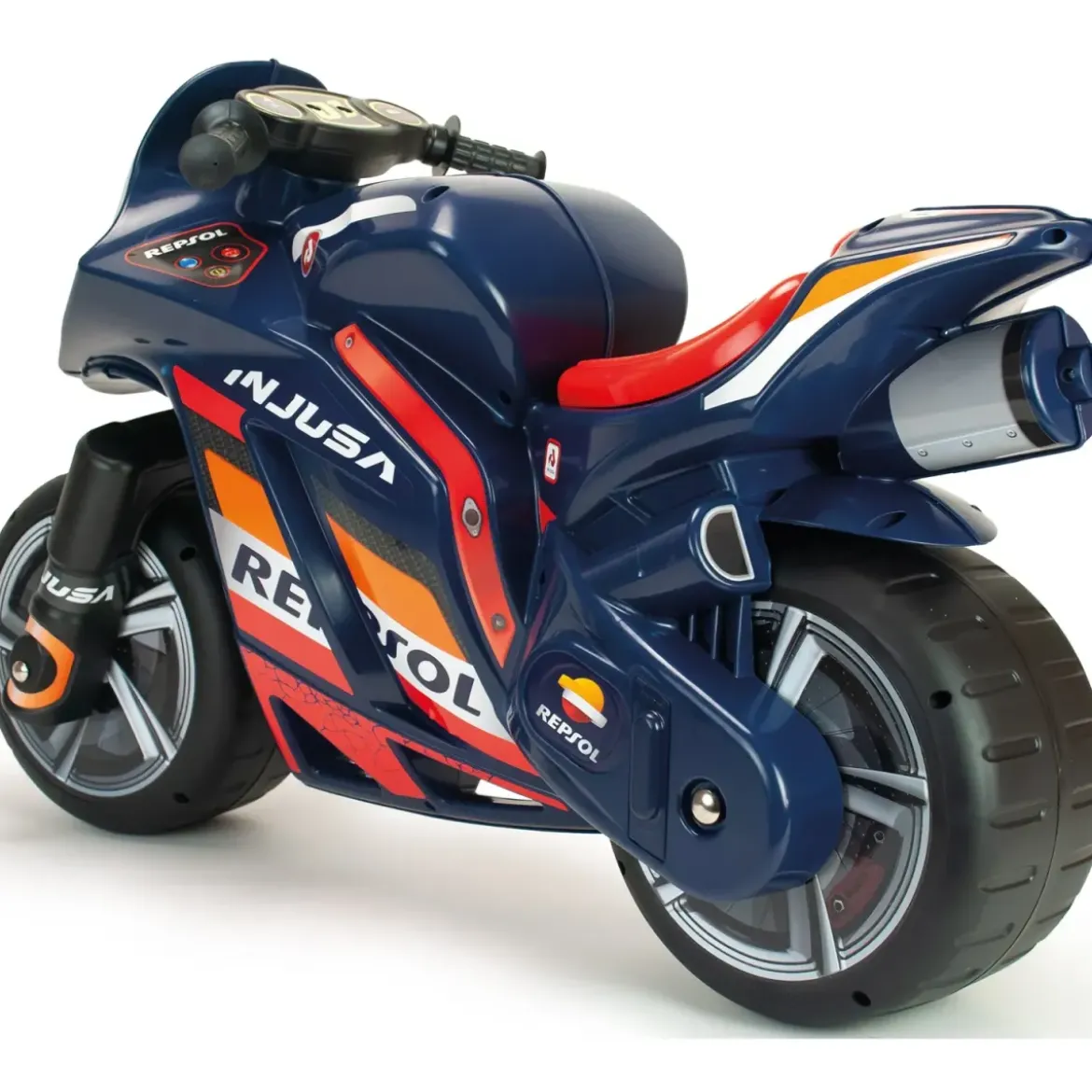Moto Cavalcabile a Spinta Bambini XL Blu Licenza Repsol Ruote Larghe