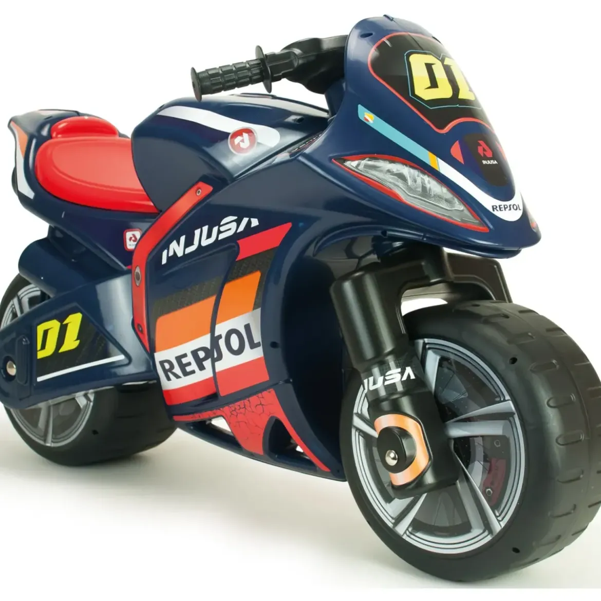 Moto Cavalcabile a Spinta Bambini XL Blu Licenza Repsol Ruote Larghe