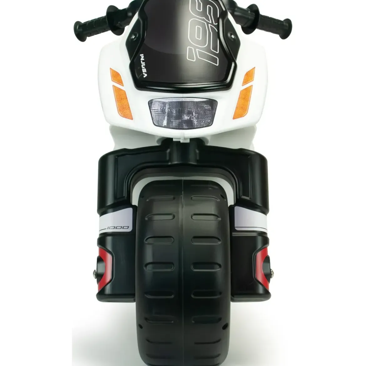 Moto Cavalcabile per Bambini Scooter Bianco Massimo 50 kg Maniglia