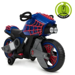 Moto Elettrica Bambini Spiderman Ricaricabile Batteria 7,2V a Litio