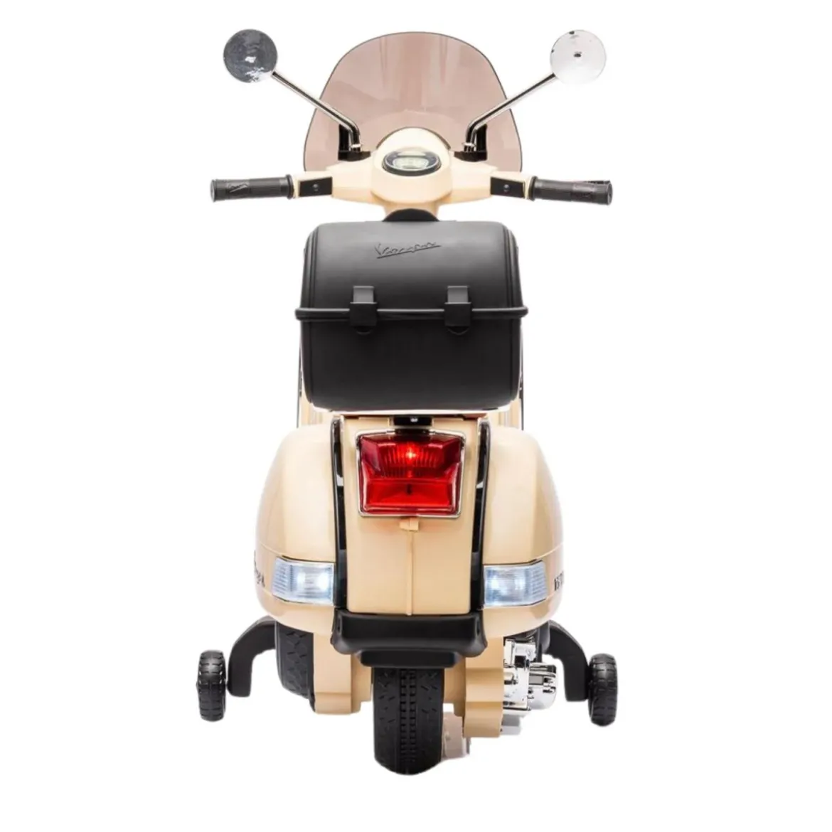 Moto Elettrica per Bambini Piaggio Vespa PX 150 Crema Batteria 12 V