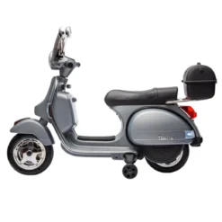 Moto Elettrica per Bambini Piaggio Vespa PX 150 Grigio Batteria 12 V